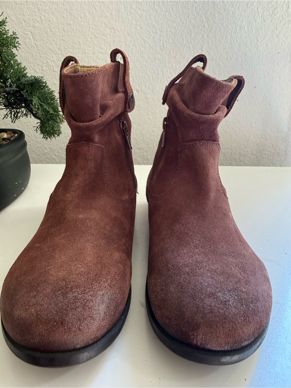 Birkenstock Sarnia  women size 6 Chestnut Brown Suede Slouch Ankle Booties - Picture 2 of 11